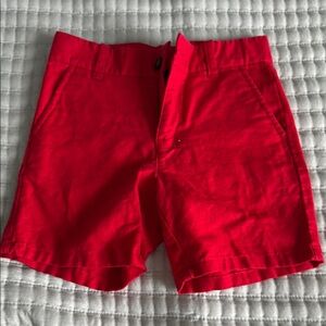 Janie and Jack Red Chino Shorts linen